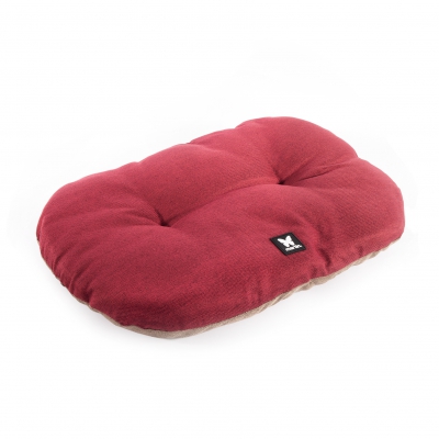 Coussin ovale ouatiné - couleur rouge