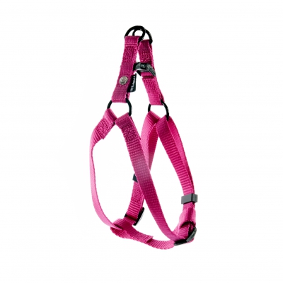 Harnais baudrier pour chien en nylon rose ok