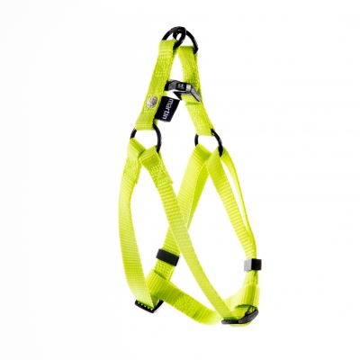 Harnais baudrier pour chien en nylon vert citron ok