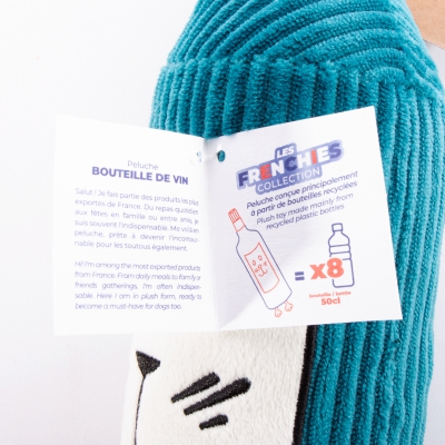 Jouet peluche pour chien - Bouteille de vin 2B