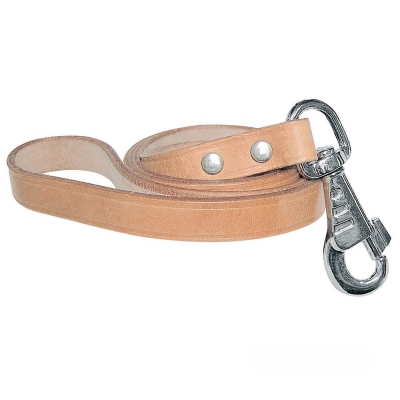 Laisse cuir pour chien - havane