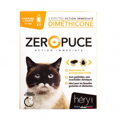 Pipettes antiparasitaires au Diméthicone pour chatons & chats x6