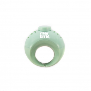 Dog training aid: Green clicker ring