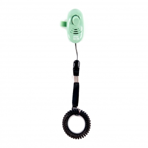 Dog training aid: Green handle clicker