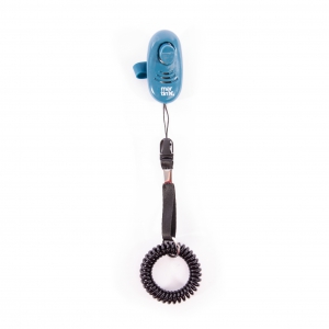 Dog training aid: Blue handle clicker