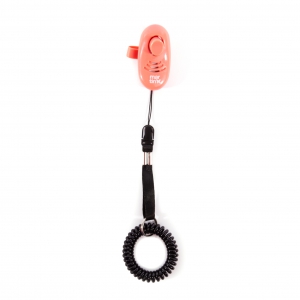 Dog training aid: Pink handle clicker