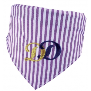 Bandana DD bordeaux pour chien - Taille L : Collier = largeur 12mm - Longueur 35 à 40cm