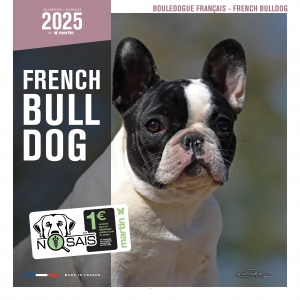 Calendrier chien 2025 - Bouledogue français - Martin