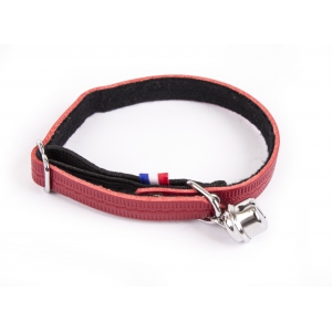 Farandole Cat leather collar - Red