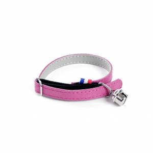 Irisé Chat Leather Necklace - Pink