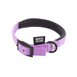 Right collar comfort for dog Purple nylon