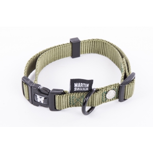 Adjustable dog collar Green nylon