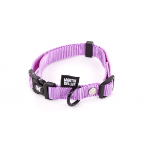 Adjustable dog collar Purple nylon