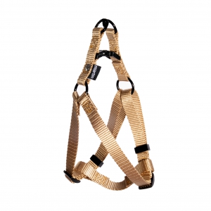 Step in harness for dog beige nylon