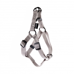 Step in harness for dog grey nylon