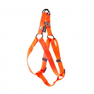 Step in harness for dog orange nylon