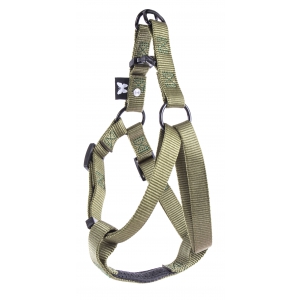 Step in harness for dog Green nylon