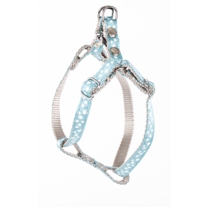 Nylon dog harness "Etoile" Collection Blue