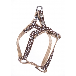 Nylon dog harness "Etoile" Collection Brown