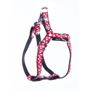 Nylon dog harness "Etoile" Collection Red