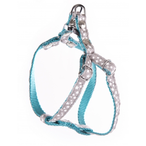 Nylon Dog Harness "Etoiles" Grey - XS