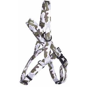 Harnais Norvégien pour chien Camouflage Gris