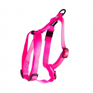 Dog harness - Neon Pink nylon - Martin