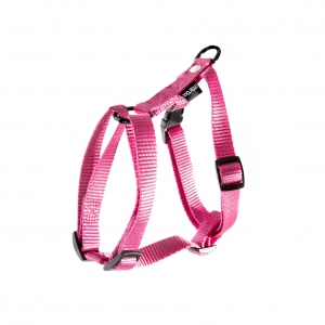 Dog harness - pink nylon