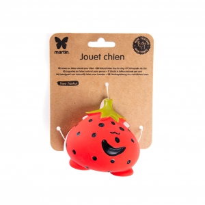 Strawberry latex toy for dogs