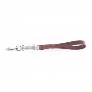 Lead absorber brown leather for dog - cut stung franc