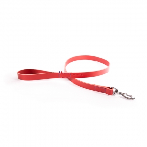 Laisse en cuir rouge pour chien