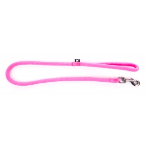 Laisse ronde pour chien en nylon rond rose fluo