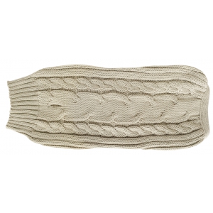 Beige ribbed jumper - Lenght  50cm