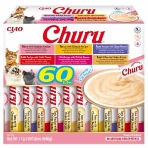 Purée CHURU variété de thon pour Chat x60