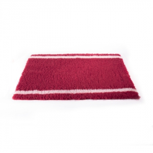 Tapis épais PetBed - pour garder les chiens et chats au sec - Motifs Rouge Lignes - découpé - Longueur 100cm - largeur 75cm