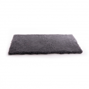 Tapis épais PetBed - pour garder les chiens et chats au sec - Motifs gris unis - découpé - Longueur 75cm - largeur 50cm