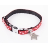 Nylon dog collar "Etoile" Collection Red