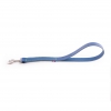 Blue leather short lead - L.50 x l.2.5 cm