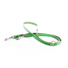 Laisse en cuir 3 positions vert - L.200 x l.1,8 cm