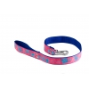 Dog lead - Pink's Floralie - L - W40mm L100cm