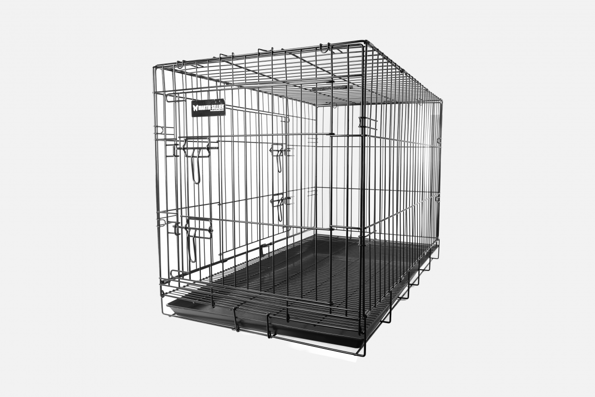 Cage de transport métal pliante pour chien - 1 porte. Caisses de